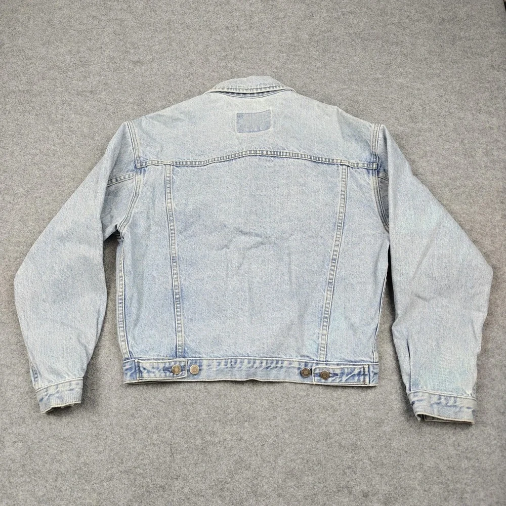 Vintage Gap Jacket Mens Small Blue Denim‎ Bomber Trucker Light Wash 90s